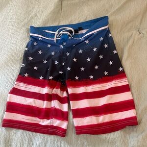 Burnside Blue and White Star Shorts